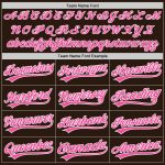Personalized Unisex Softball Jersey - Brown Pink White Two-Button Design Personalized Brown Pink-White Two-Button Unisex