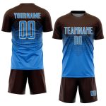 Personalized Soccer Jersey - Brown Powder Blue-Cream Sublimation Uniform Personalized Brown Powder Blue-Cream Sublimation