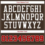 Personalized American Flag Baseball Jersey - Brown Red-Cream Fashion Jersey Personalized Brown Red-Cream American Flag Fashion
