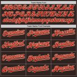 Custom Name and Number Authentic Baseball Jersey - Personalized Brown Red-Cream Line Team Shirt Personalized Brown Red-Cream