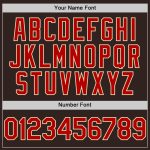 Personalized Brown Red-Cream Baseball Jersey for Men and Women Personalized Brown Red-Cream Line Baseball Jersey
