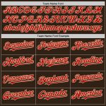 Personalized Sleeveless Baseball Jersey in Brown Red-Cream Color Personalized Brown Red-Cream Sleeveless Baseball Jersey