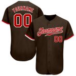 Personalized Red White Brown Baseball Jersey for Men and Women, Custom Name & Number Spoorting Apparel Personalized Brown