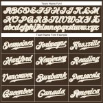Personalized Baseball Jersey in Brown Red-White Color, Custom Team Apparel Personalized Brown Red-White Baseball Jersey