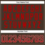 Personalized Brown Red White Drift Baseball Jersey for Men and Women Personalized Brown Red-White Drift Fashion Baseball