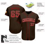 Personalized Brown Red White Drift Baseball Jersey for Men and Women Personalized Brown Red-White Drift Fashion Baseball