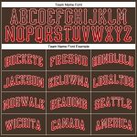 Personalized Brown Red White Drift Baseball Jersey for Men and Women Personalized Brown Red-White Drift Fashion Baseball
