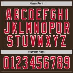 Customizable Red and White Hockey Jersey - Personalized Brown Design 2 Personalized Brown Red-White Hockey Jersey 2