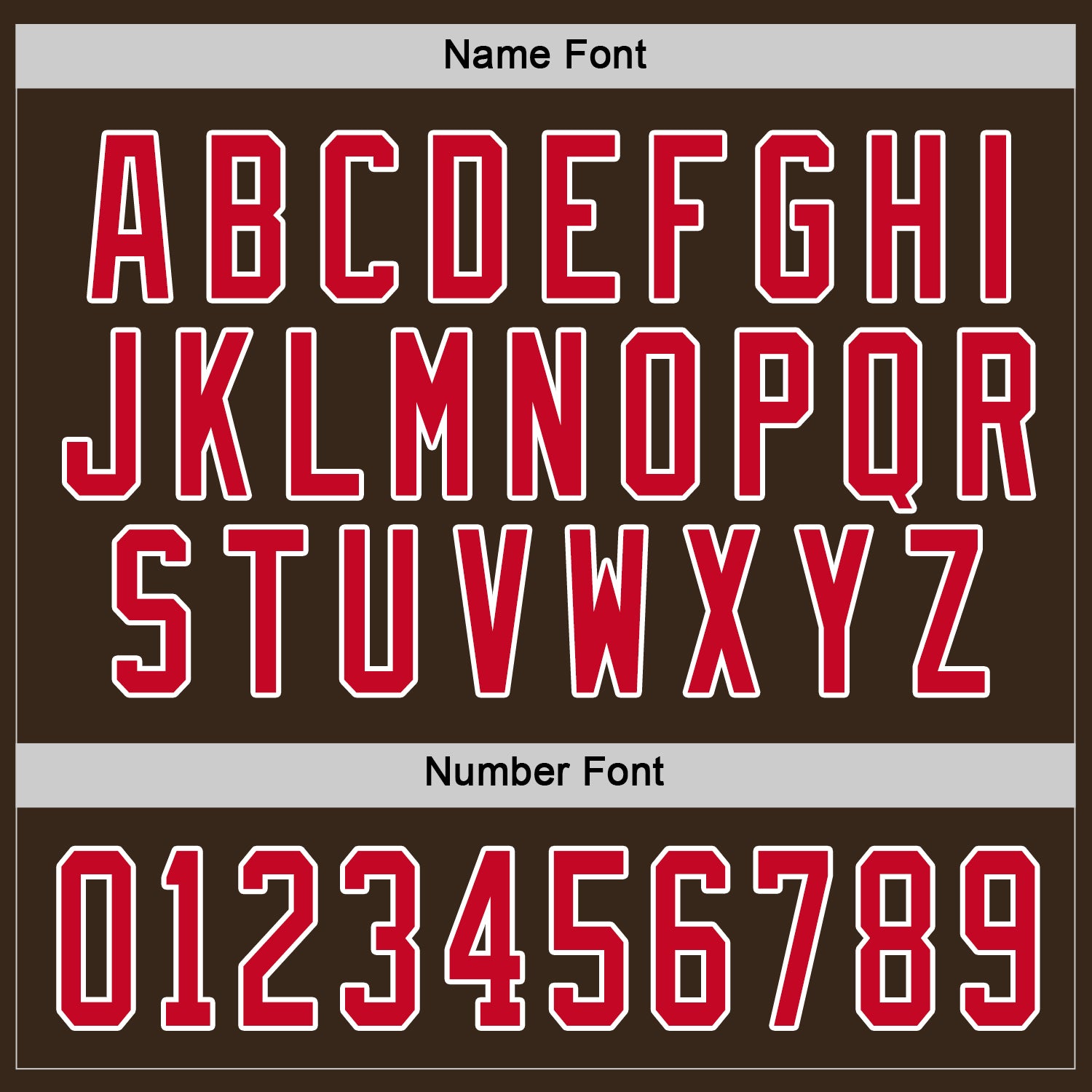 Customizable Red and White Hockey Jersey - Personalized Brown Design 2 Personalized Brown Red-White Hockey Jersey 2 - Image 4