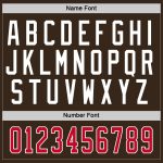 Personalized Brown Red White Hockey Jersey for Adults - Custom Team Apparel Personalized Brown Red-White Hockey Jersey