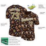 Personalized 3D Cowboy Performance T-Shirt in Brown Vegas Gold-White Personalized Brown Vegas Gold-White 3D Cowboy Accessory