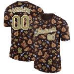 Personalized 3D Cowboy Performance T-Shirt in Brown Vegas Gold-White Personalized Brown Vegas Gold-White 3D Cowboy Accessory