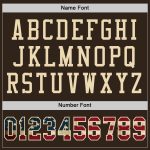 Personalized Vintage USA Flag Cream Mesh Football Jersey - Brown City Design Personalized Brown Vintage USA Flag-City Cream