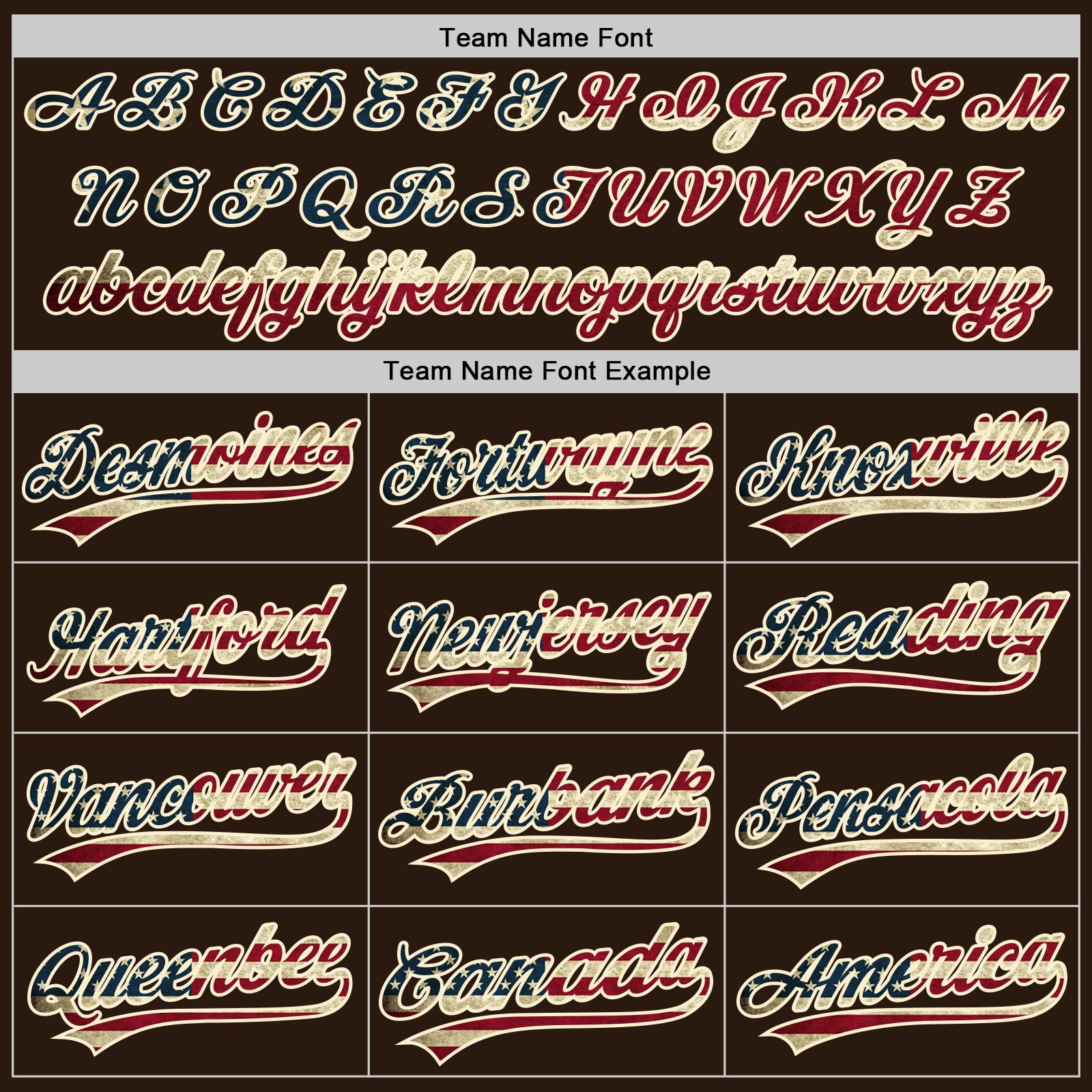 Personalized Brown Vintage USA Flag-Cream Authentic Baseball Jersey Team Custom Name and Number Custom Name and Number Vintage USA Flag Cream Baseball Jersey - Personalized Authentic Team Jersey Personalized Brown Vintage - Image 4