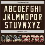 Personalized Vintage USA Flag Baseball Jersey - Brown Cream Design Personalized Brown Vintage USA Flag-Cream Baseball Jersey