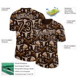 Personalized 3D Cowboy Accessory Performance T-Shirt in Brown and White Personalized Brown White 3D Cowboy Accessory Performance