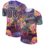 Personalized Hawaii Palm Leaves 3D Performance T-Shirt in Brown and White Personalized Brown White 3D Hawaii Palm Leaves