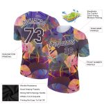 Personalized Hawaii Palm Leaves 3D Performance T-Shirt in Brown and White Personalized Brown White 3D Hawaii Palm Leaves