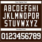 Custom Authentic Baseball Jersey with Personalized Name and Number - Brown White Team Design Personalized Brown White Authentic