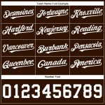 Personalized Baseball Jersey in Brown and White - Custom Sports Apparel Personalized Brown White Baseball Jersey