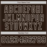 Customizable Pinstripe Baseball Jersey - Authentic Brown White Split Design with Custom Name and Number Personalized Brown