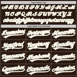 Custom Name and Number Authentic Baseball Jersey - Personalized Brown White-Cream Team Jersey Personalized Brown White-Cream