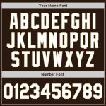 Personalized Baseball Jersey - Brown and Cream Raglan Sleeves Design Personalized Brown White-Cream Raglan Sleeves Baseball