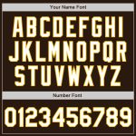 Custom Authentic Baseball Jersey for Team - Personalized Brown White Gold Colors with Name and Number Personalized Brown