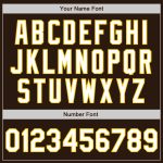 Authentic Personalized Brown and White Gold Baseball Jersey | Custom Design Personalized Brown White-Gold Authentic Baseball