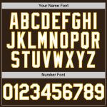 Custom Name Number Sleeveless Baseball Jersey - Personalized Brown White Gold Authentic Team Jersey Personalized Brown White-Gold