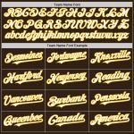 Custom Name Number Sleeveless Baseball Jersey - Personalized Brown White Gold Authentic Team Jersey Personalized Brown White-Gold