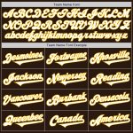 Custom Name Number Two Tone Baseball Jersey - Personalized Brown White-Gold Authentic Team Jersey Personalized Brown White-Gold