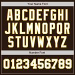 Custom Name Number Two Tone Baseball Jersey - Personalized Brown White-Gold Authentic Team Jersey Personalized Brown White-Gold
