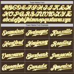 Personalized Brown White Gold Baseball Jersey for Men and Women, Customizable Sports Apparel Personalized Brown White-Gold
