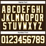 Personalized Brown and White Gold Hockey Lace Jersey - Customizable Neck Design Personalized Brown White-Gold Hockey Lace