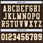 Custom Personalized Authentic Football Jersey with Name and Number - Brown White Gold Mesh Design Personalized Brown White-Gold
