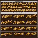 Custom Name Number Authentic Baseball Jersey Brown White Gold Pinstripe Fashion Team Personalized Brown White-Gold Pinstripe