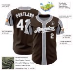 Customizable Team Jersey with Personalized Name and Number - Brown White Gray Authentic Baseball Jersey in 3 Colors Personalized