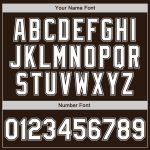 Personalized Authentic Baseball Jersey - Brown White Gray Color Combination Personalized Brown White-Gray Authentic Baseball