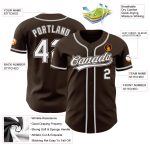 Personalized Authentic Baseball Jersey - Brown White Gray Color Combination Personalized Brown White-Gray Authentic Baseball