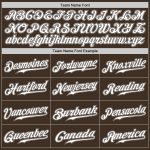 Custom Name and Number Authentic Baseball Jersey - Personalized Brown White-Gray Team Jersey Personalized Brown White-Gray
