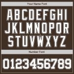 Custom Name and Number Authentic Baseball Jersey - Personalized Brown White-Gray Team Jersey Personalized Brown White-Gray