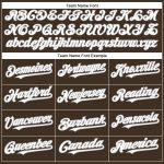 Custom Brown Gray White Baseball Jersey for Kids or Adults - Personalized Design Personalized Brown White-Gray Baseball Jersey