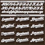 Personalized Baseball Jersey for Men, Brown and White-Gray Sleeveless Design Personalized Brown White-Gray Sleeveless Baseball