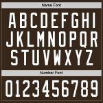 Custom Name and Number Brown White Hockey Jersey - Personalized Team Apparel Personalized Brown White Hockey Jersey Team