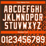 Personalized Leopard Print Fade Baseball Jersey - Brown White Orange Fashion Style Personalized Brown White-Orange 3D Leopard