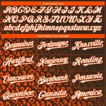 Personalized Leopard Print Fade Baseball Jersey - Brown White Orange Fashion Style Personalized Brown White-Orange 3D Leopard