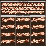 Custom Brown White Orange Baseball Jersey - Authentic Sleeveless Design Personalized Brown White-Orange Authentic Sleeveless