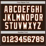 Custom Two Tone Brown White-Orange Baseball Jersey with Personalized Name and Number Personalized Brown White-Orange Authentic