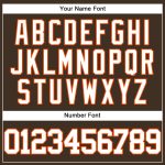 Personalized Brown White Orange Baseball Jersey - Custom Team Sports Apparel Personalized Brown White-Orange Baseball Jersey